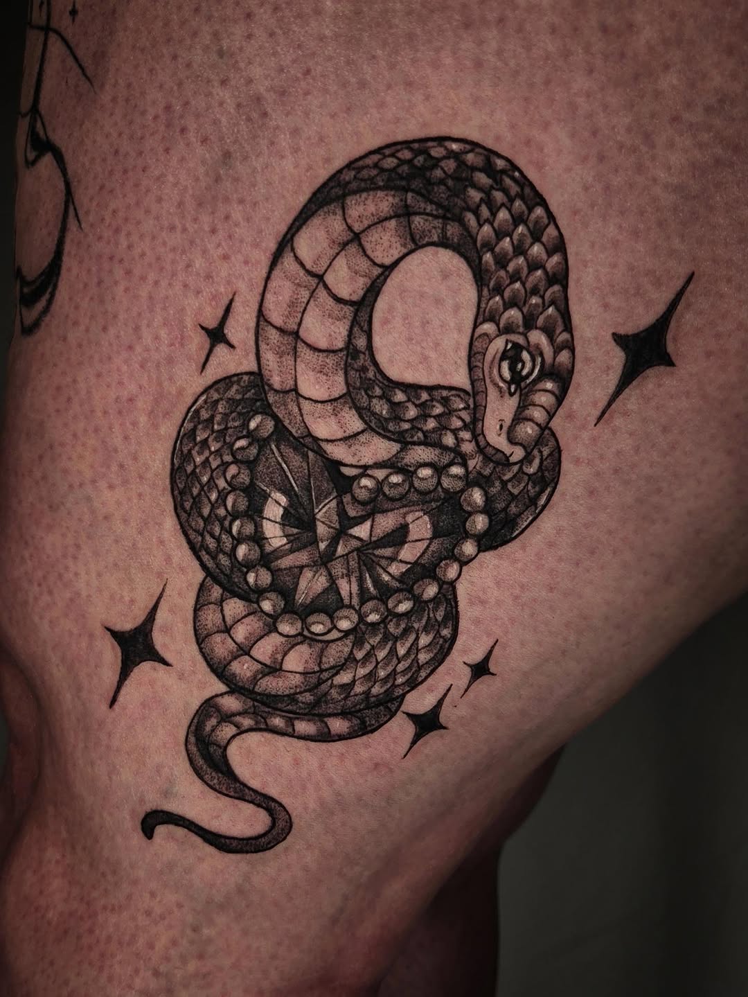 Tattoo by @spookygirl_tattz โ blackwork, illustrative
