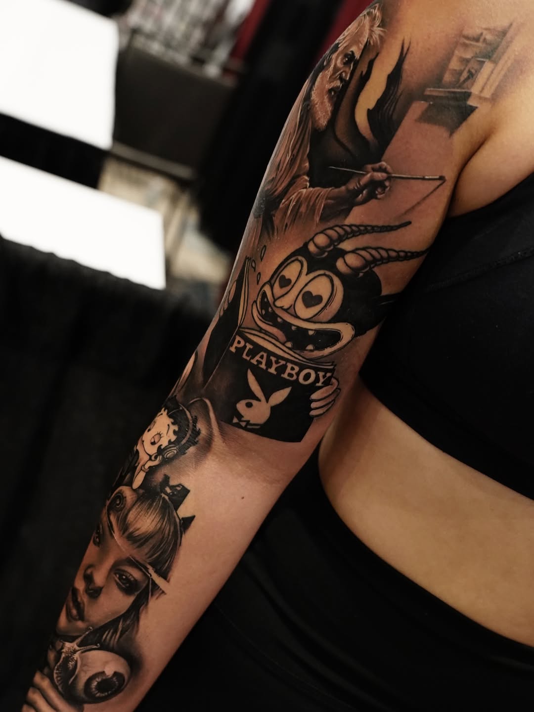 Tattoo by @jawbreakerjeremy — black_and_grey, realism