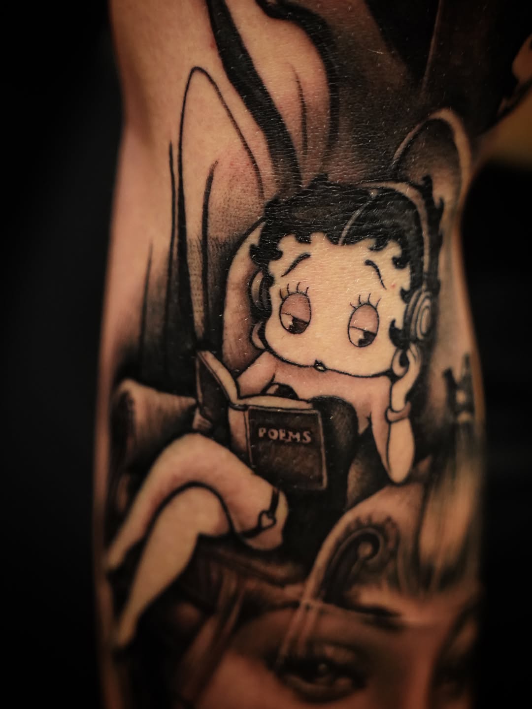 Tattoo by @jawbreakerjeremy — new_school, black_and_grey