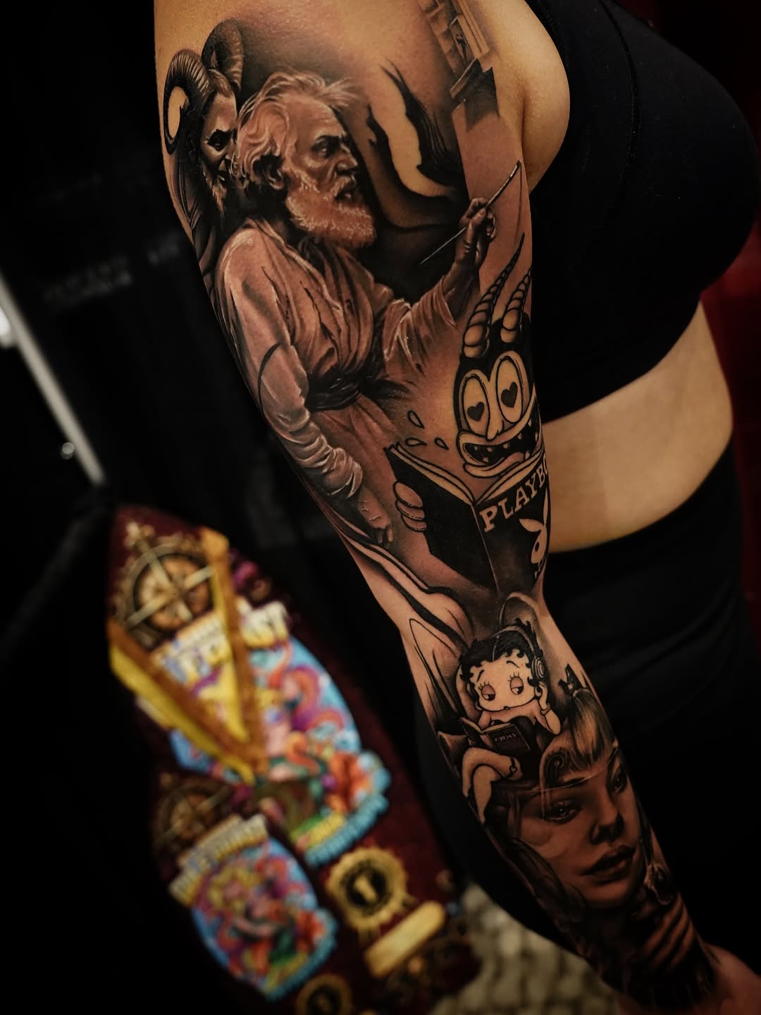 Tattoo by @jawbreakerjeremy — dark_realism, black_and_grey