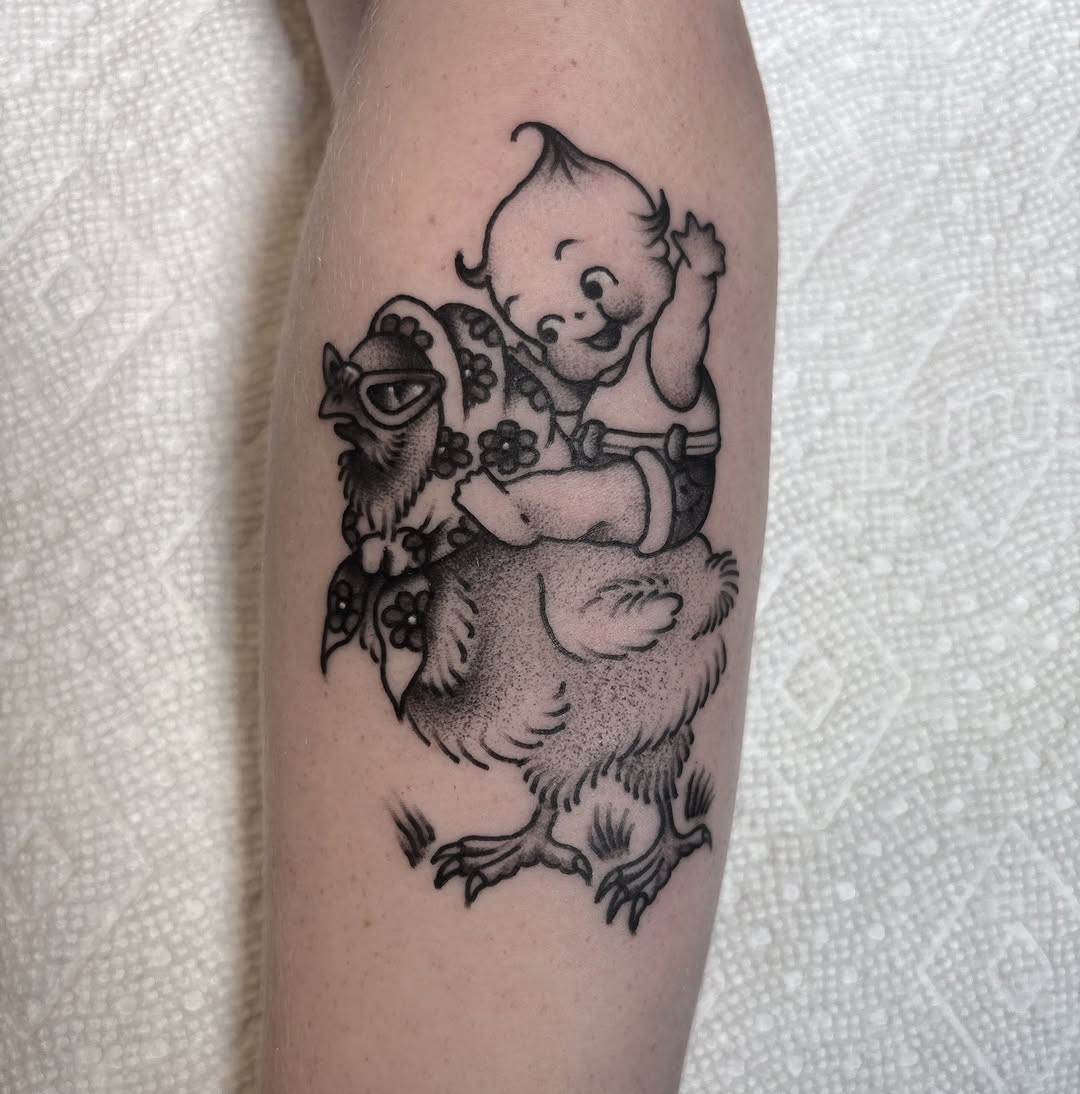 Tattoo by @peeweepain — black_and_grey