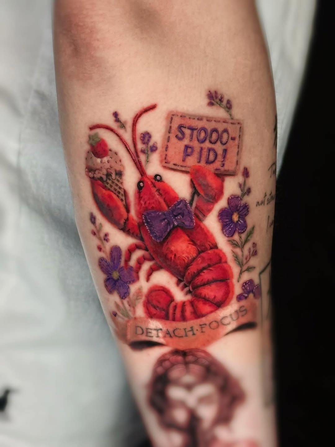 Tattoo by @assassintattooalice — realism, lettering_script