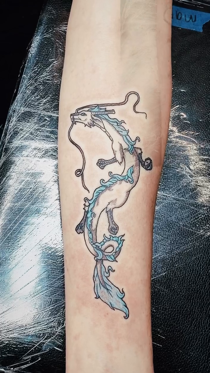 Tattoo by @mac.tatts โ japanese_irezumi, black_and_grey