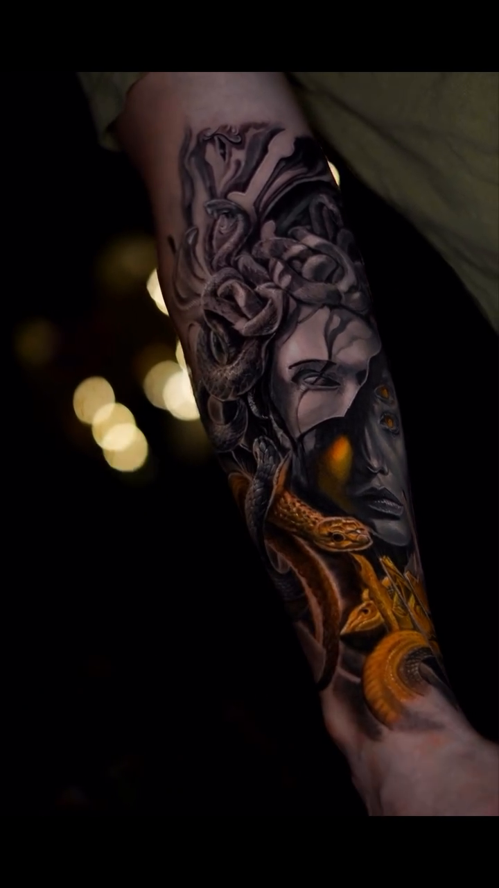 Tattoo by @inkedbystabby — realism, black_and_grey