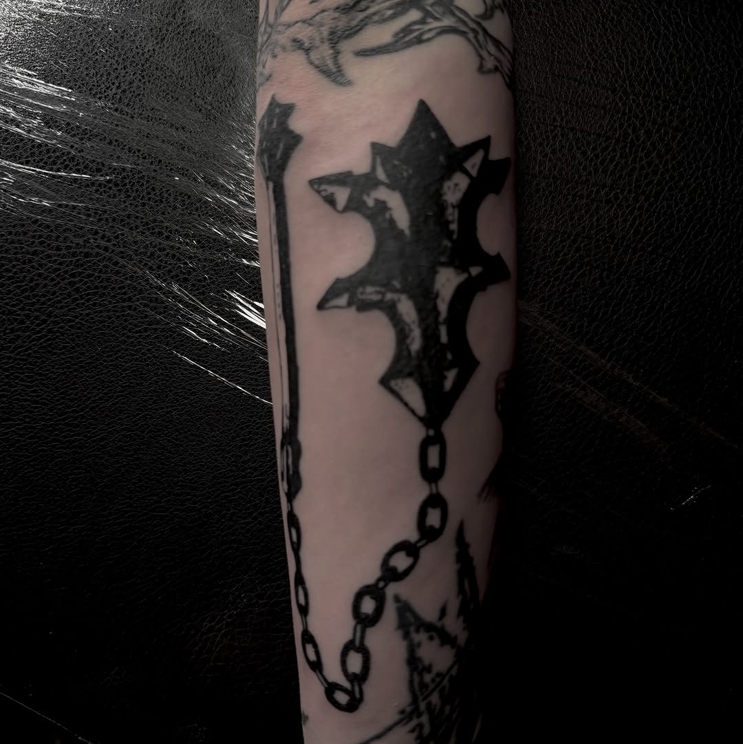 Tattoo by @jordystrange — blackwork, illustrative