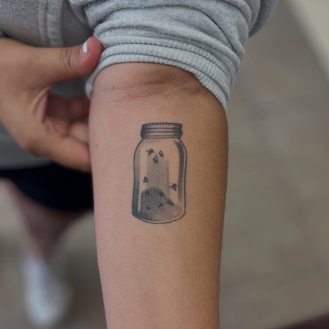 Tattoo by @paigelee.ann — black_and_grey, dotwork