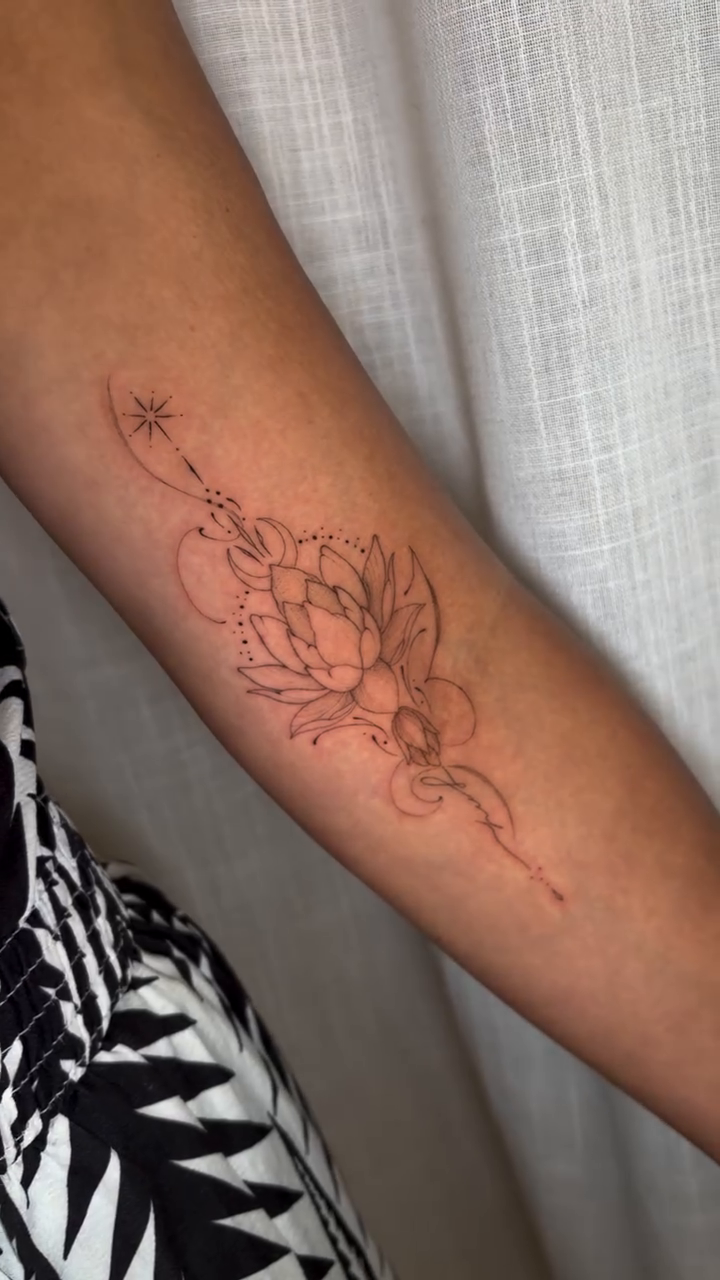 Tattoo by @inkbyjustene โ fine_line, geometric