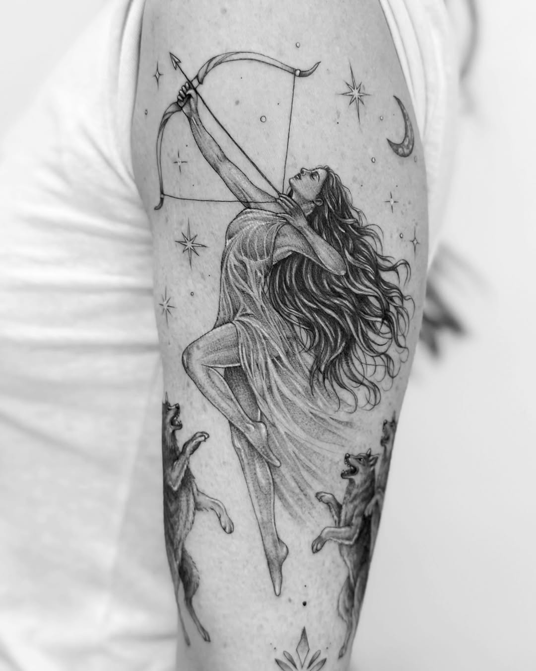 Tattoo by @nganvu.tattoo — realism, black_and_grey