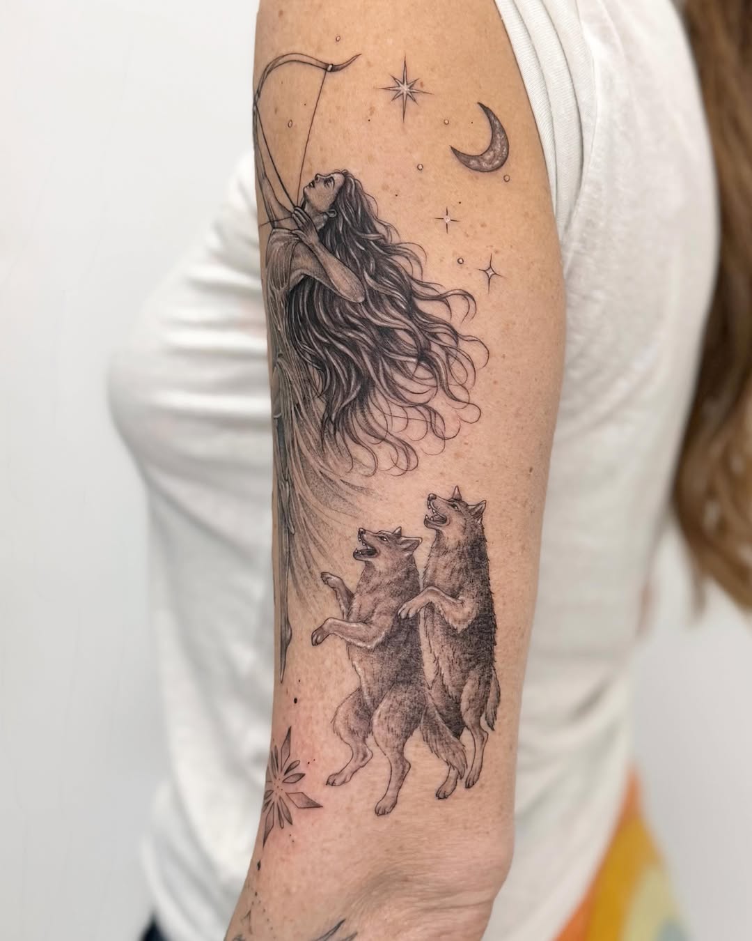 Tattoo by @nganvu.tattoo — realism, black_and_grey