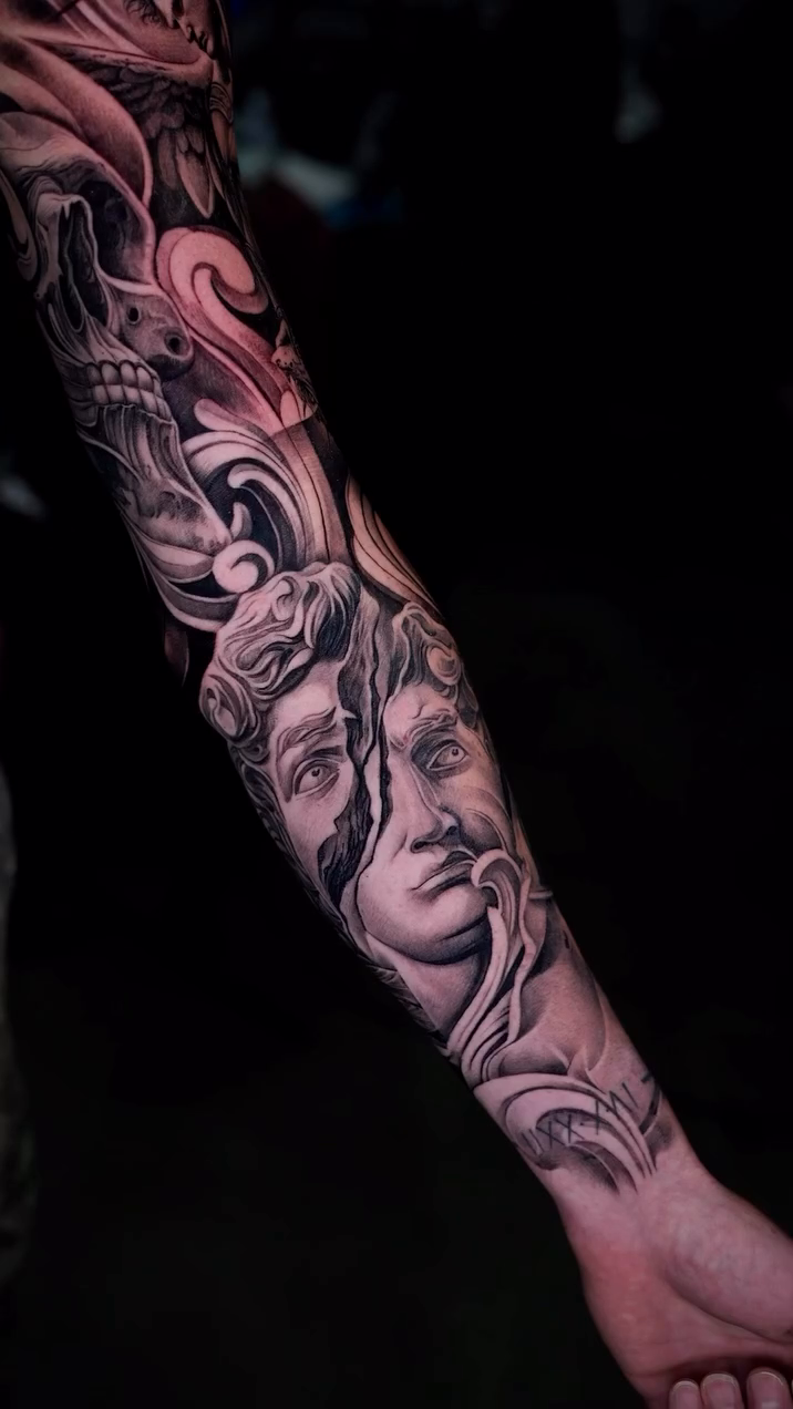 Tattoo by @inkwarden_clt — black_and_grey, realism