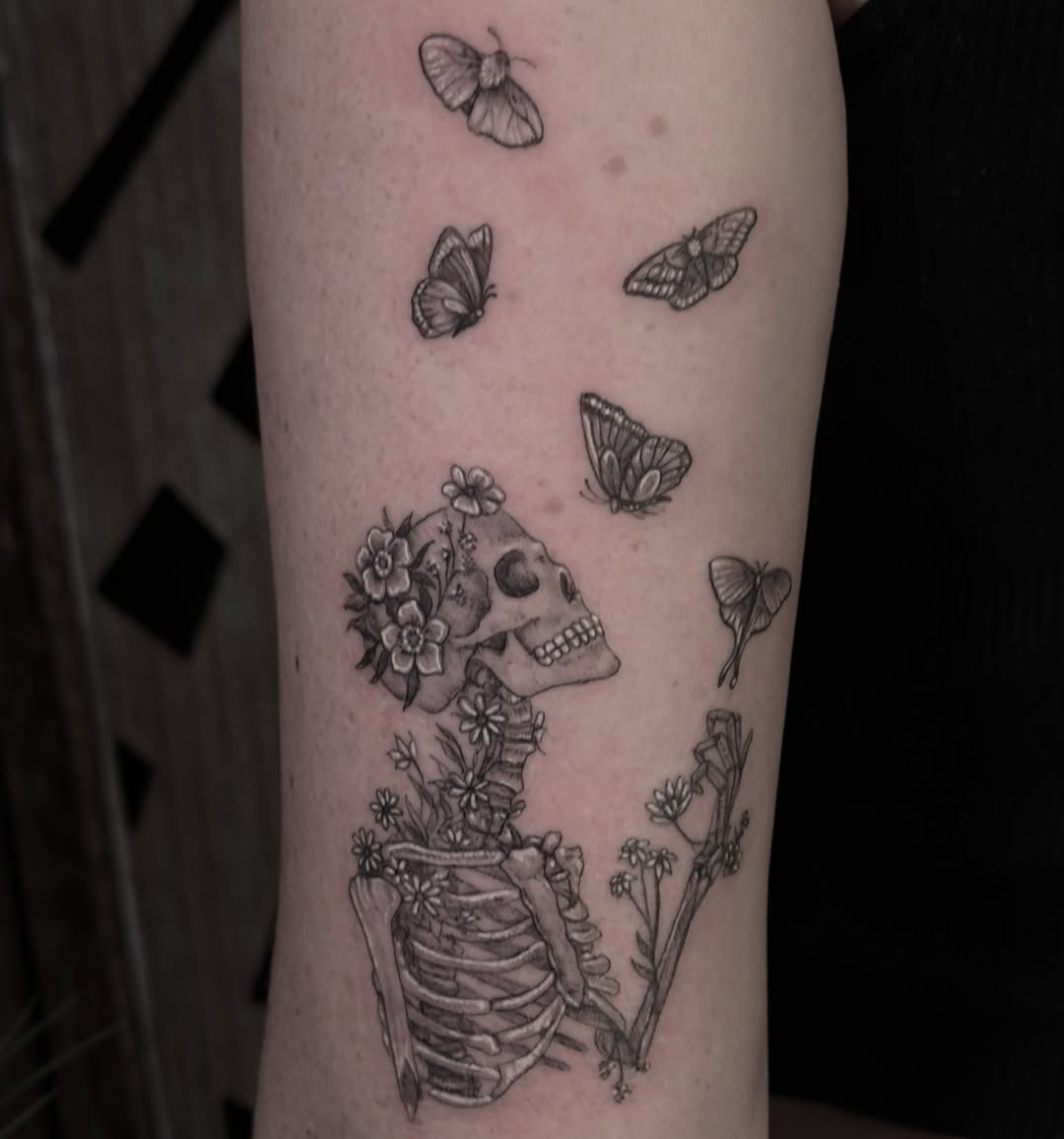 Tattoo by @carmensdarkgallery — black_and_grey, realism