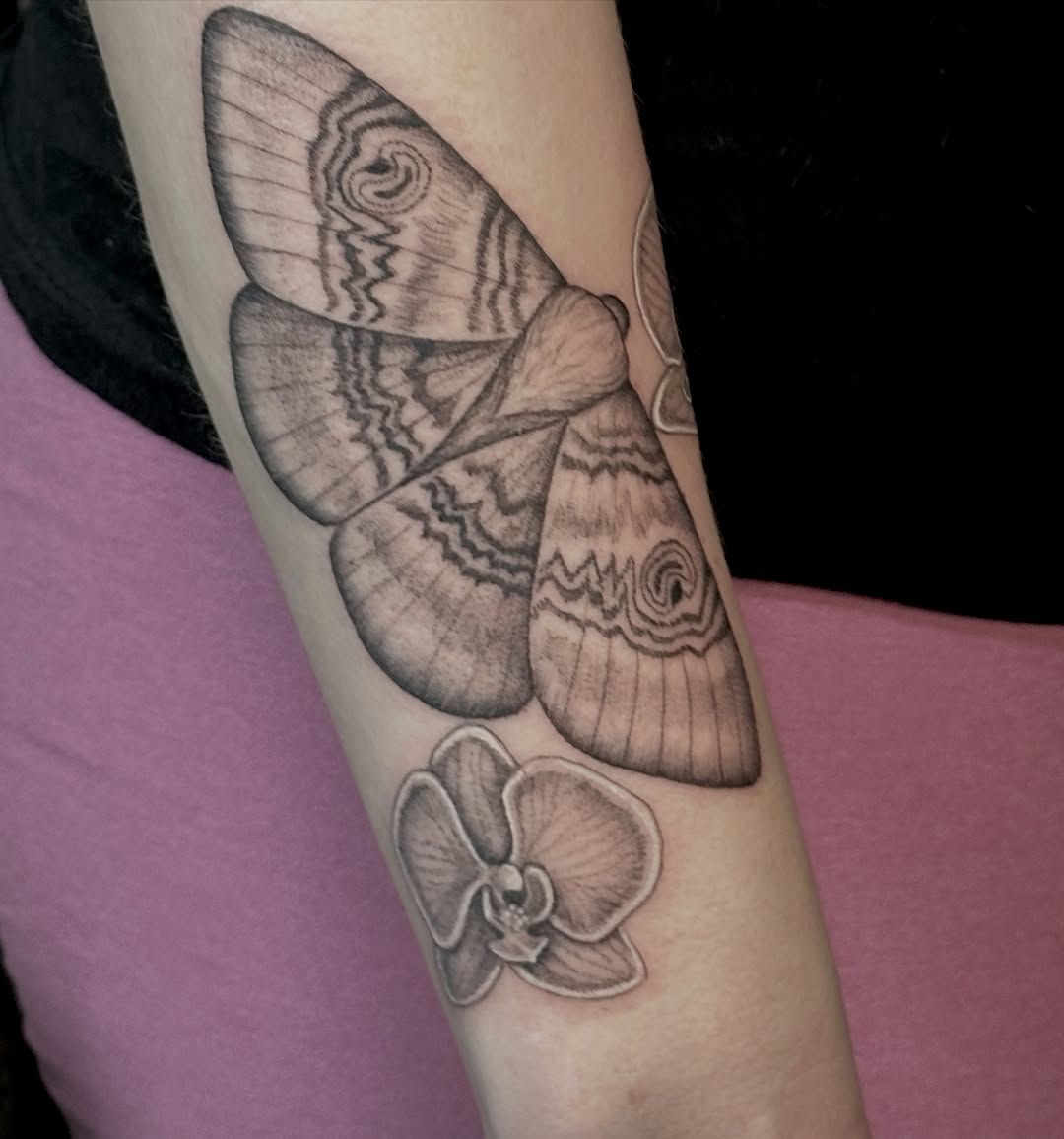 Tattoo by @carmensdarkgallery — black_and_grey, realism