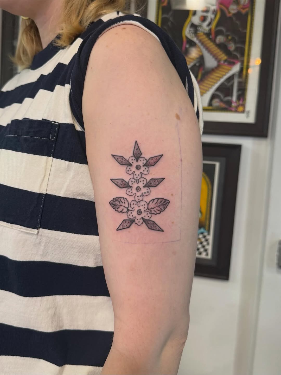 Tattoo by @melania.tatts โ fine_line, dotwork