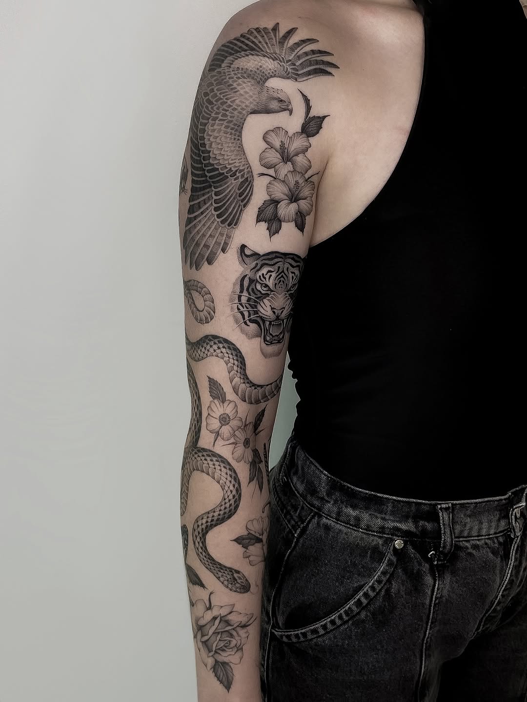Tattoo by @bradtattoos_ — realism, black_and_grey