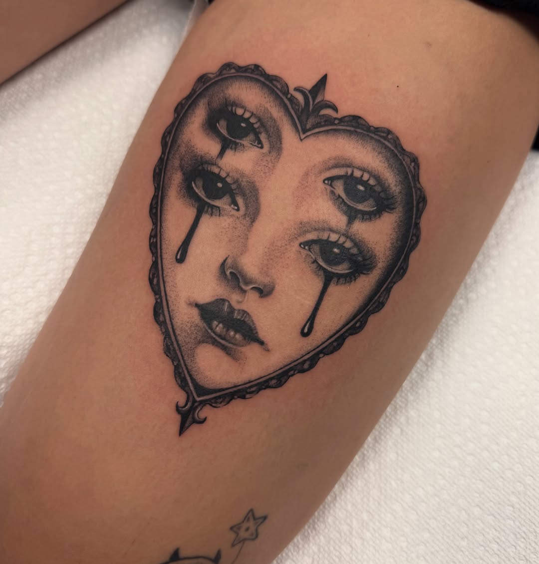 Tattoo by @babytattooer — illustrative, black_and_grey