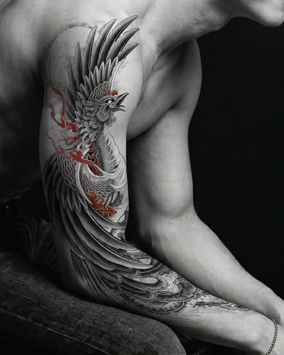 Tattoo by @onsil.ink — japanese_irezumi, black_and_grey
