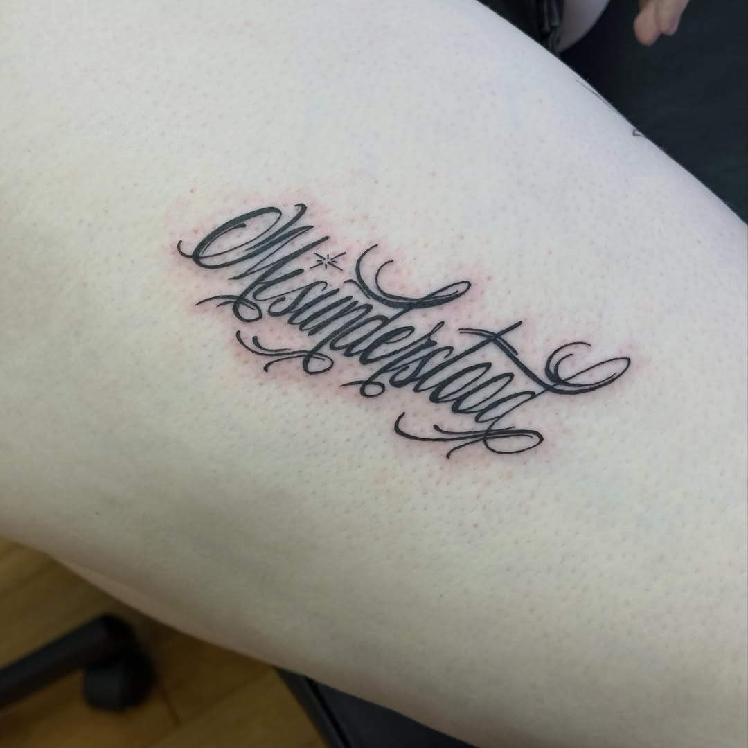 Tattoo by @tattoosbynic03 โ lettering_script, fine_line