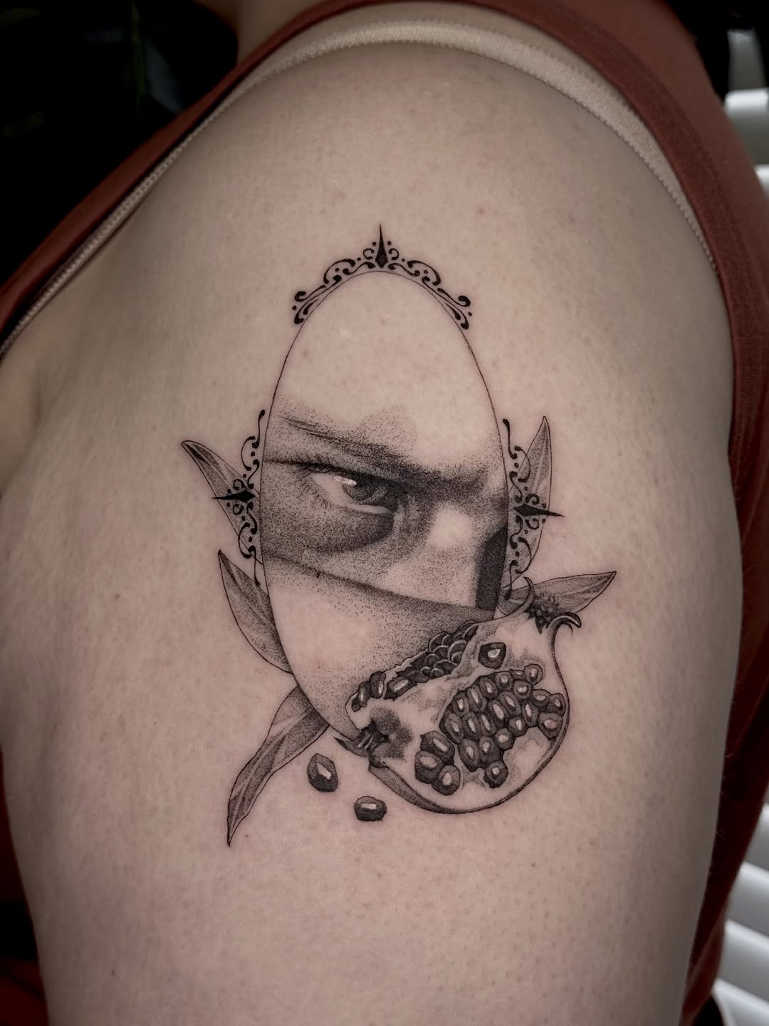 Tattoo by @jesskuesperttattoo — realism, black_and_grey