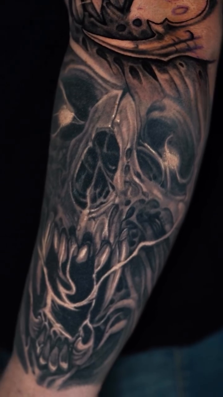 Tattoo by @whoaskedburke — dark_realism, black_and_grey