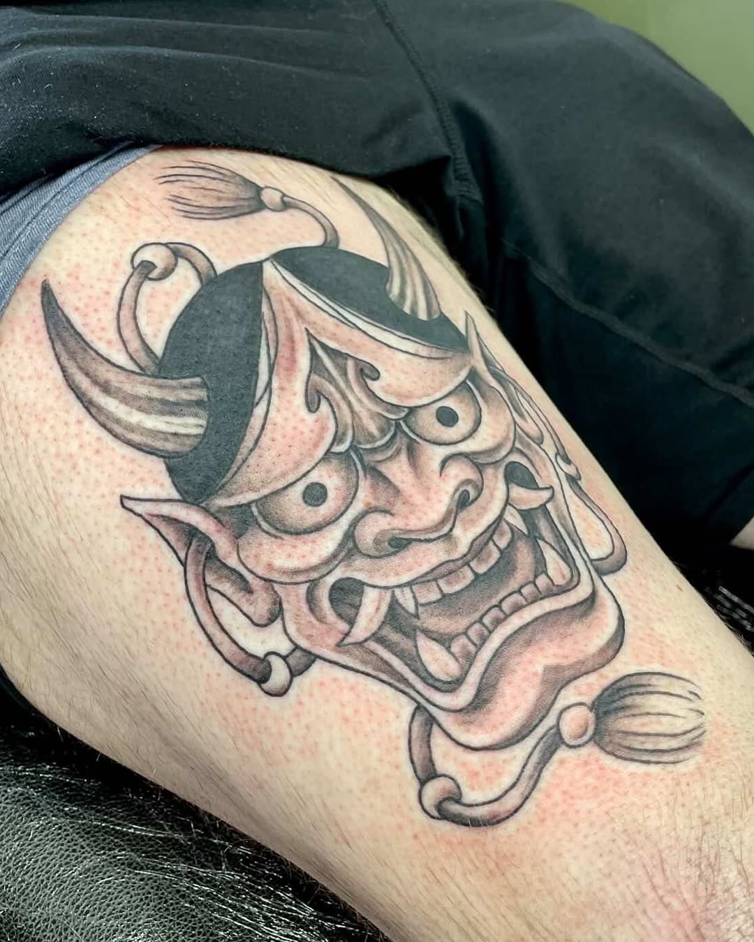 Tattoo by @mharristattoos — japanese_irezumi, black_and_grey