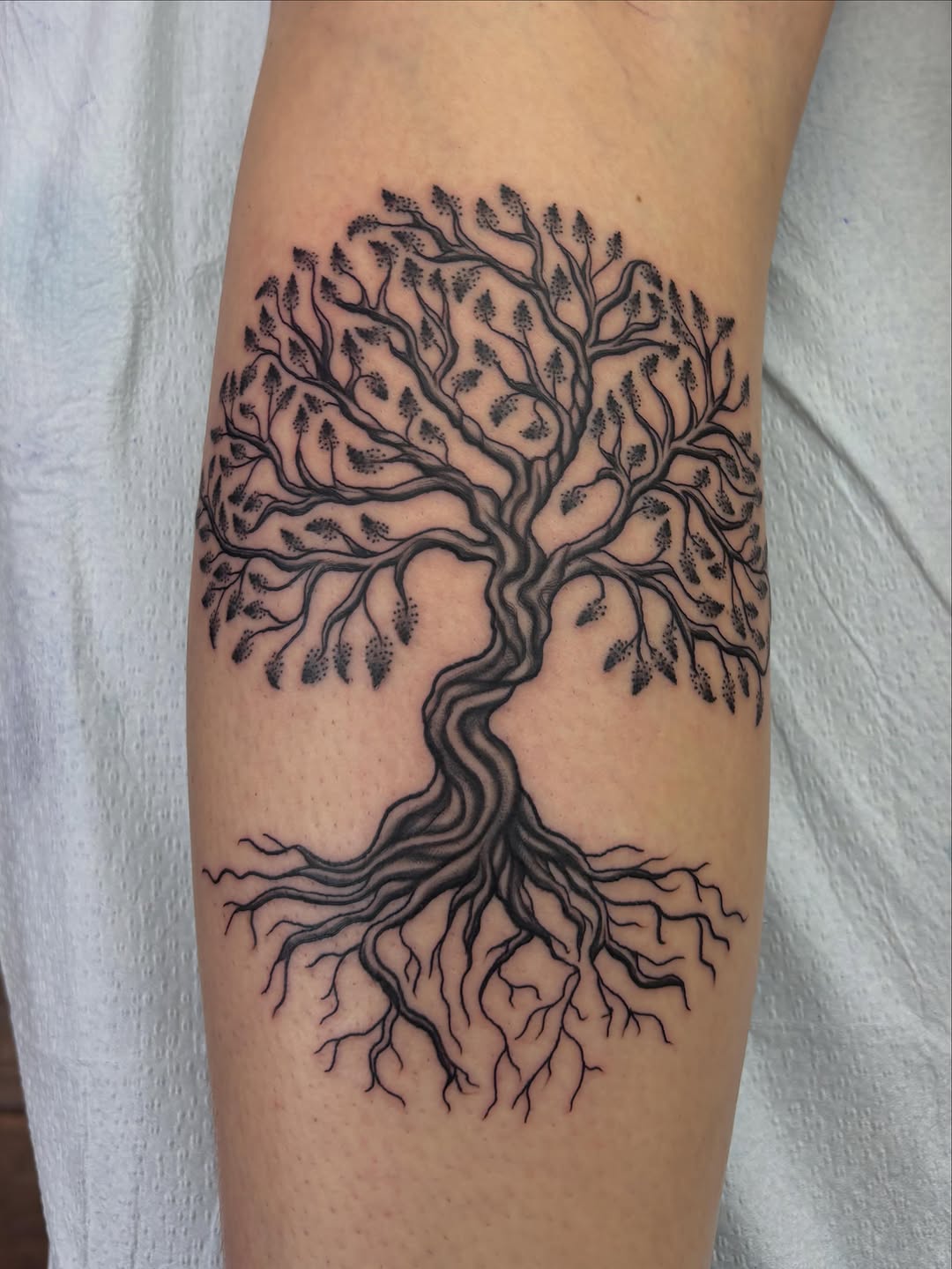 Tattoo by @skyecaliforniaink — black_and_grey, realism