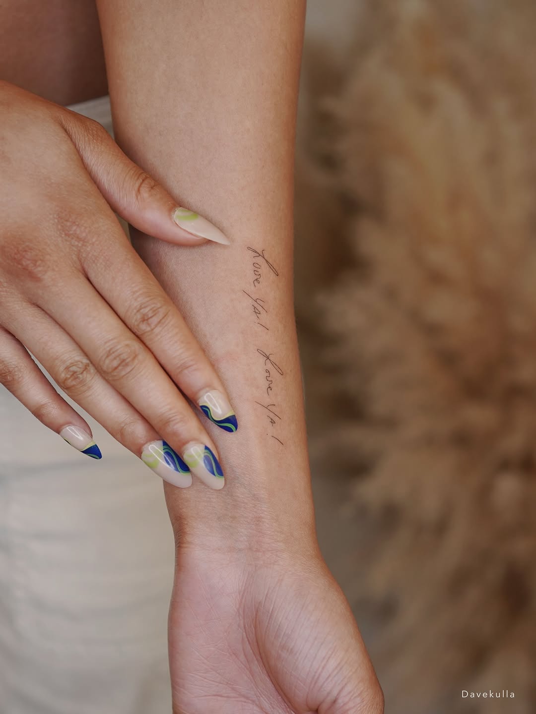 Tattoo by @davekulla.tattoo — lettering_script, fine_line