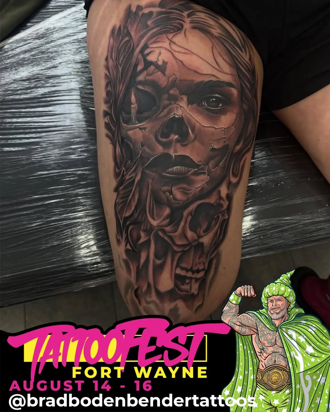 Tattoo by @bradbodenbendertattoos — realism, black_and_grey