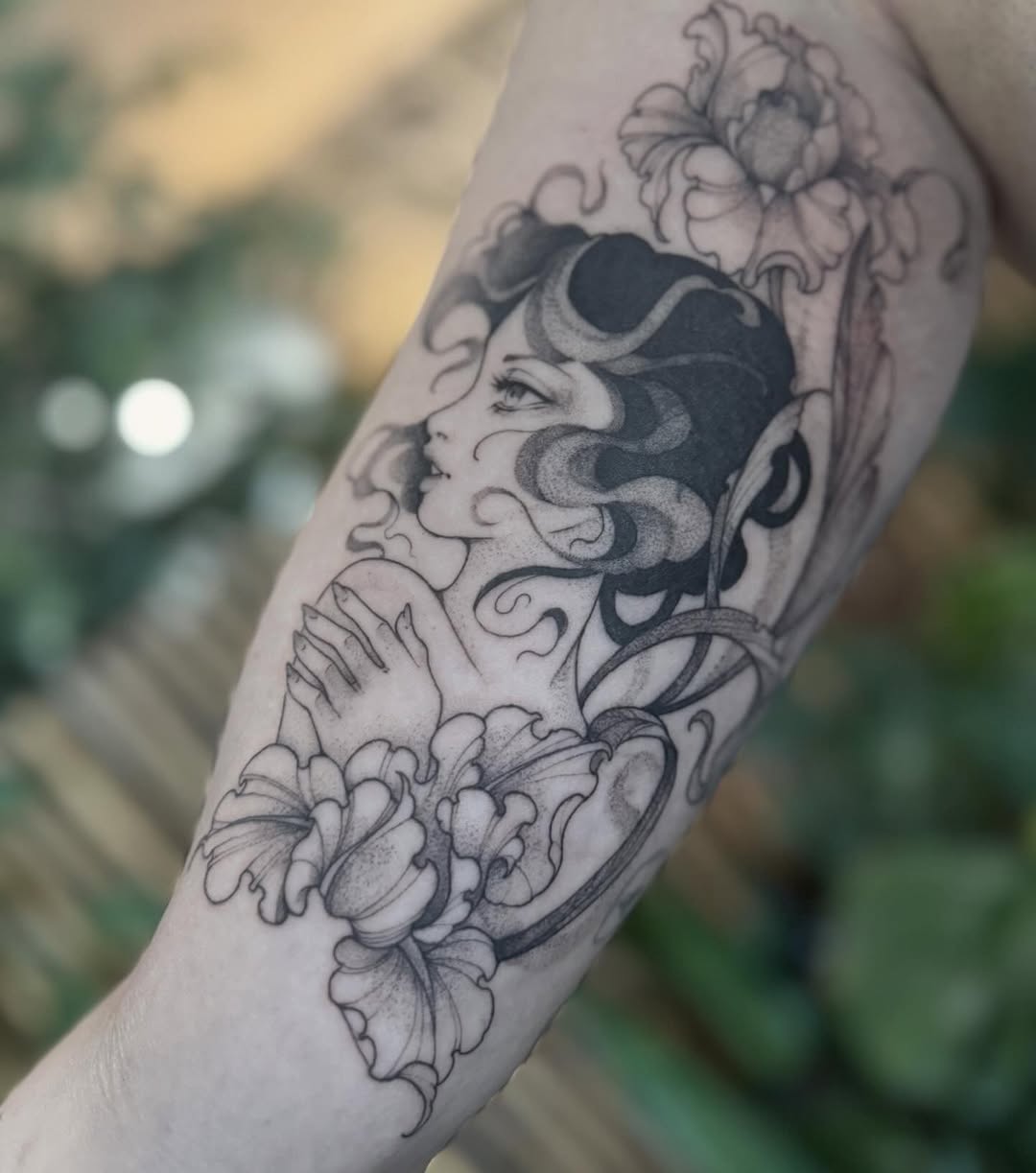Tattoo by @pixi.bite — black_and_grey, chicano