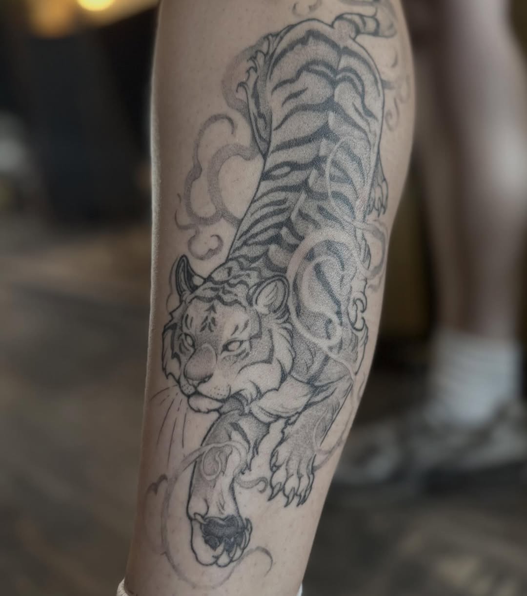 Tattoo by @pixi.bite — black_and_grey, dotwork