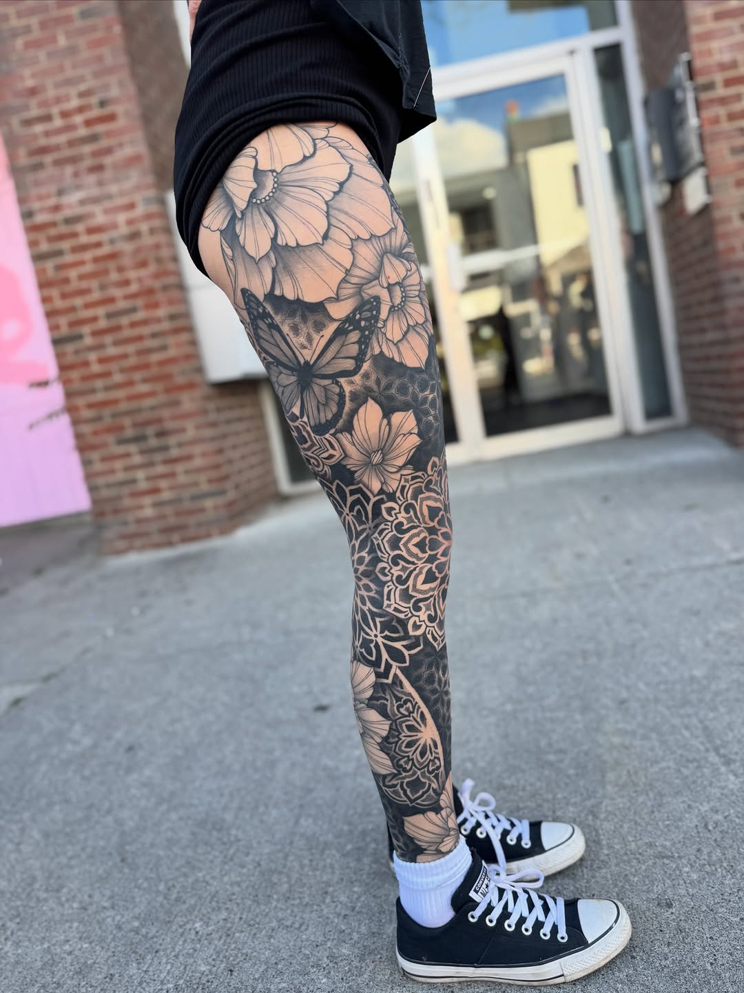 Tattoo by @fleur.tattoos — black_and_grey, ornamental