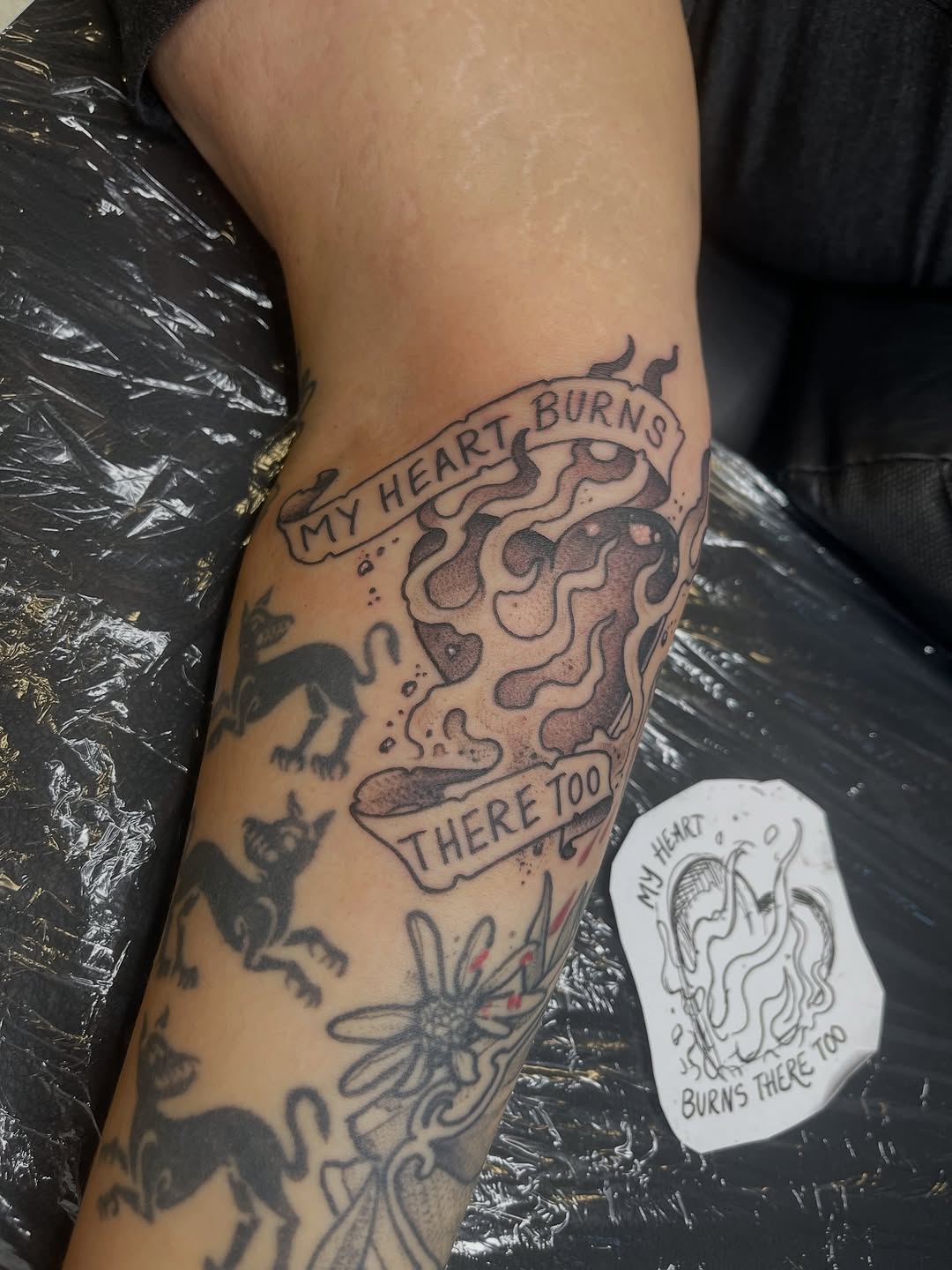Tattoo by @carlygtattoos — lettering_script, black_and_grey