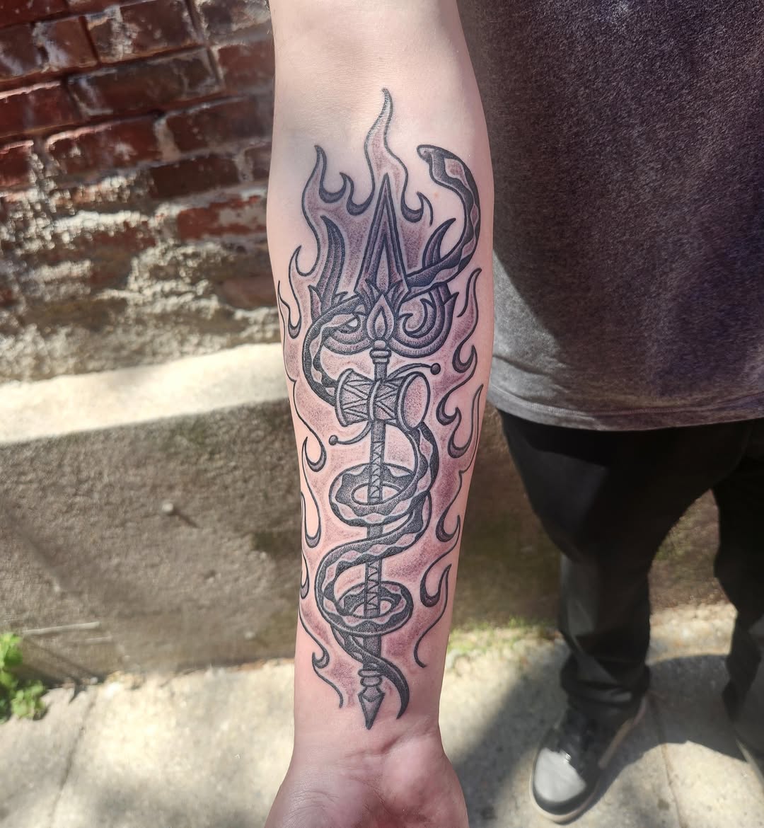Tattoo by @ravi_chandra_tattoos — blackwork