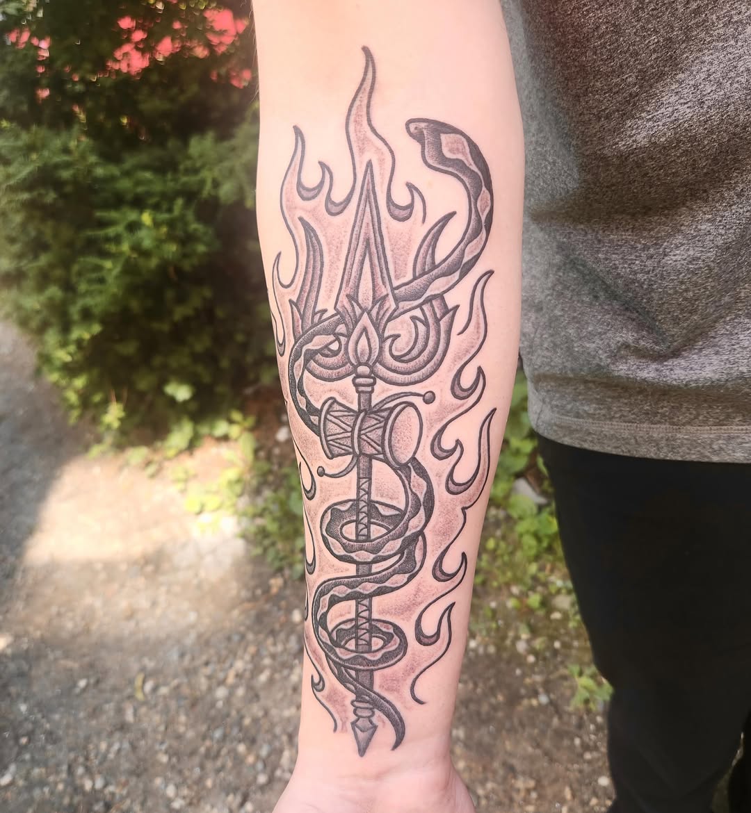 Tattoo by @ravi_chandra_tattoos — black_and_grey