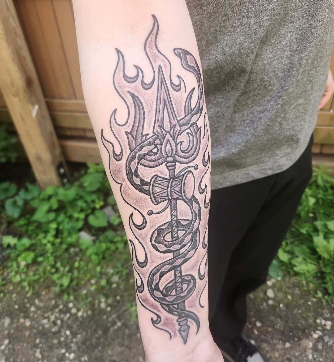 Tattoo by @ravi_chandra_tattoos — blackwork