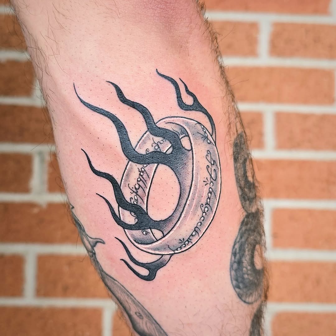 Tattoo by @molly.tattoos — black_and_grey, lettering_script