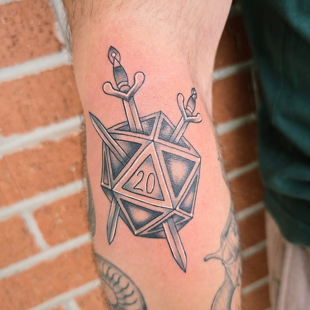 Tattoo by @molly.tattoos — black_and_grey, geometric