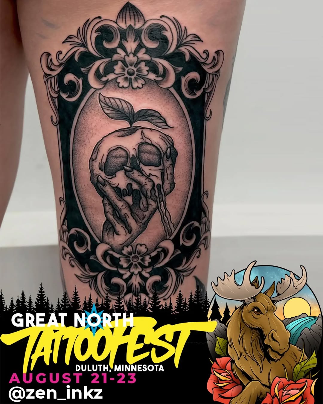 Tattoo by @zen_inkz — black_and_grey