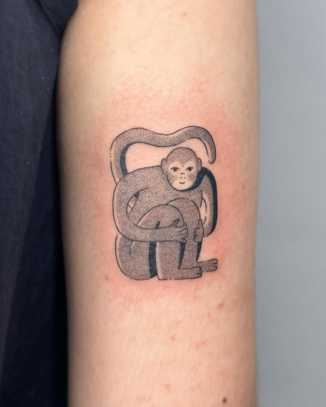 Tattoo by @rouupillon — dotwork, black_and_grey