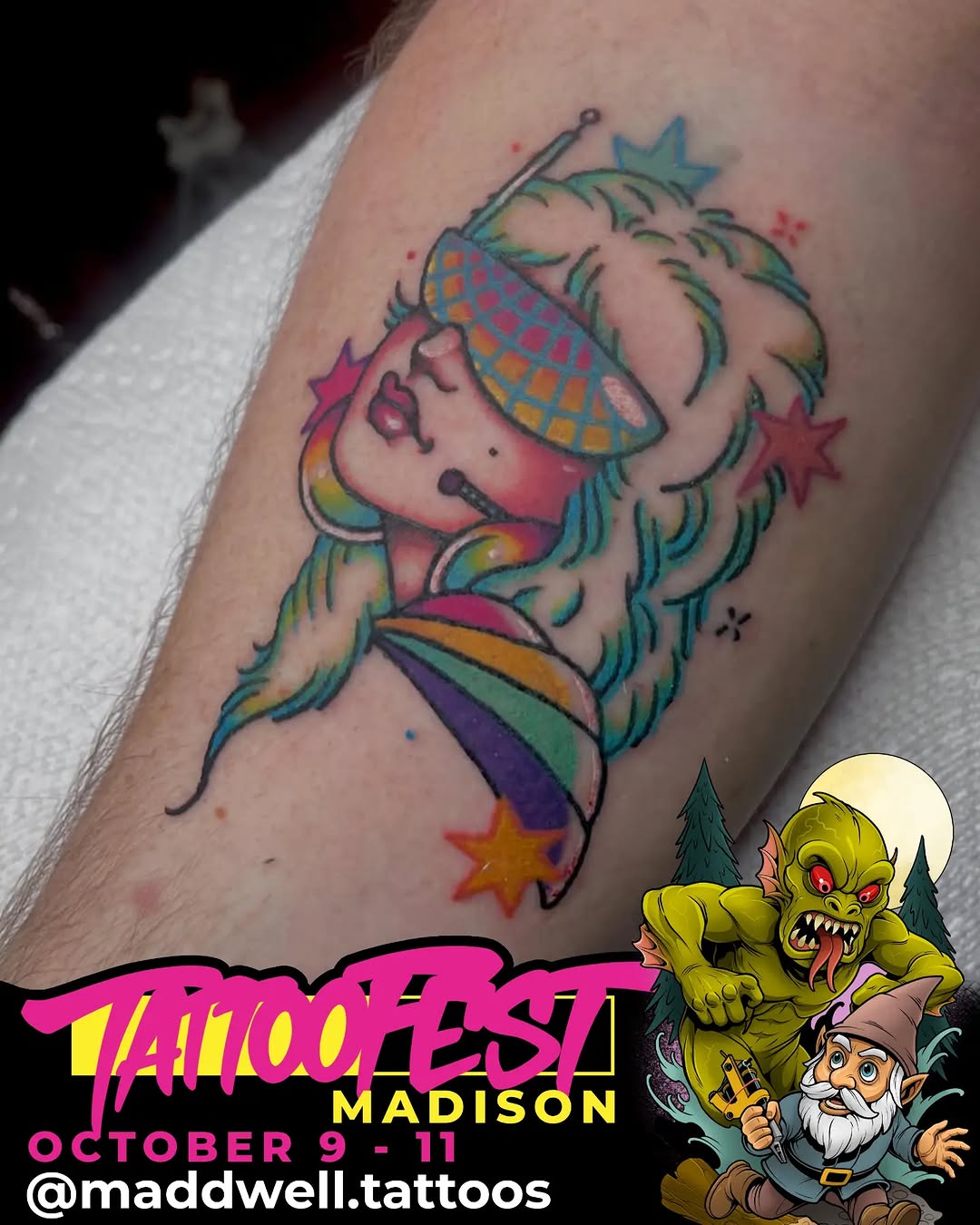 Tattoo by @maddwell.tattoos — new_school, illustrative