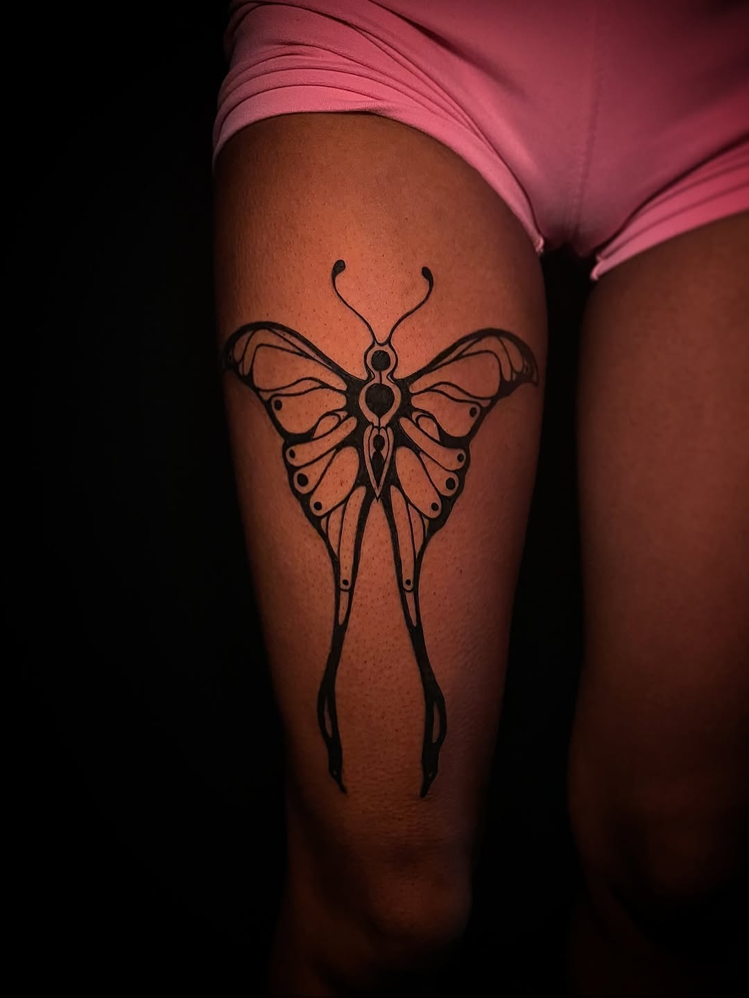Tattoo by @graceless_ink — illustrative, blackwork