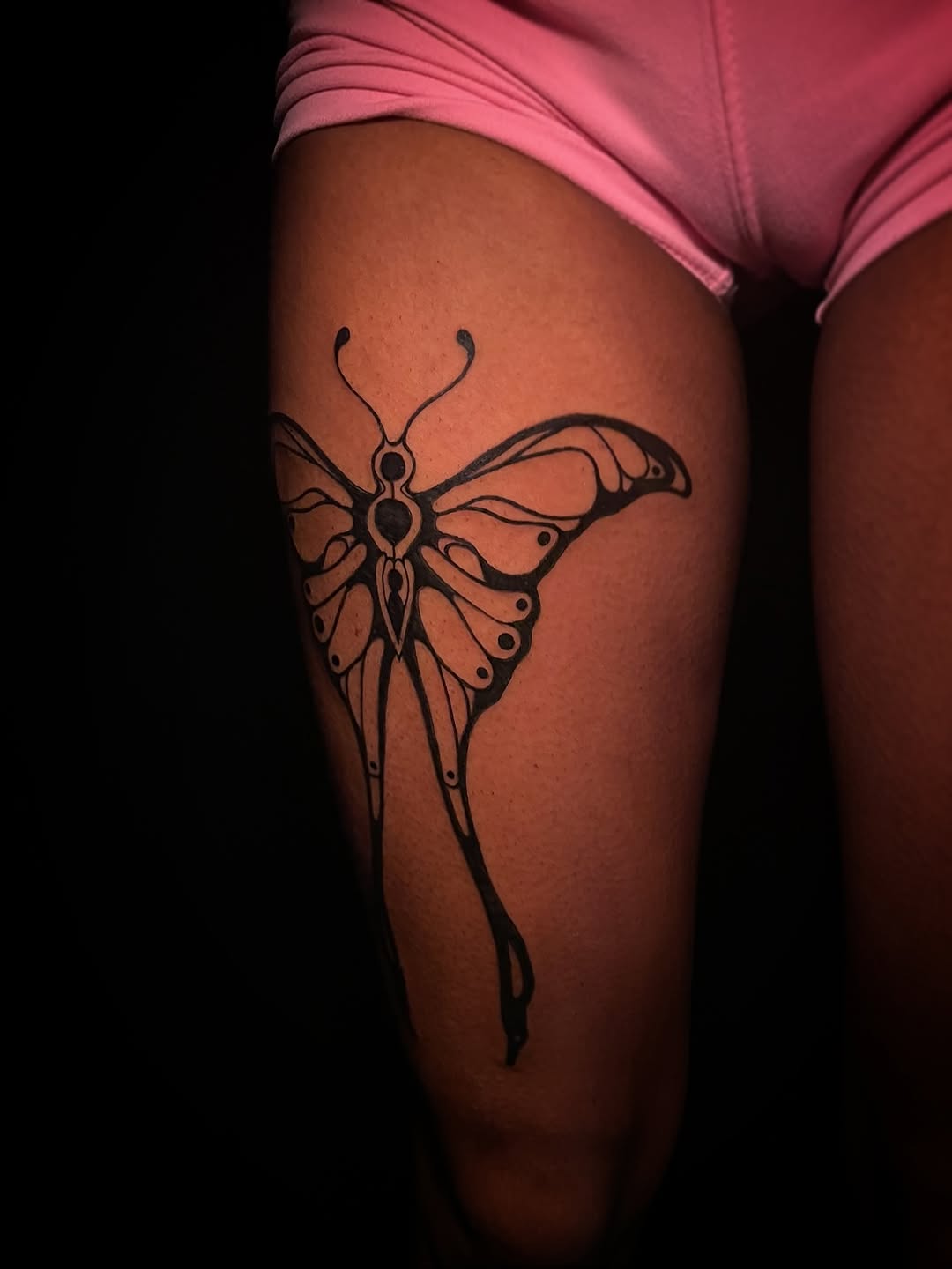 Tattoo by @graceless_ink — illustrative, blackwork