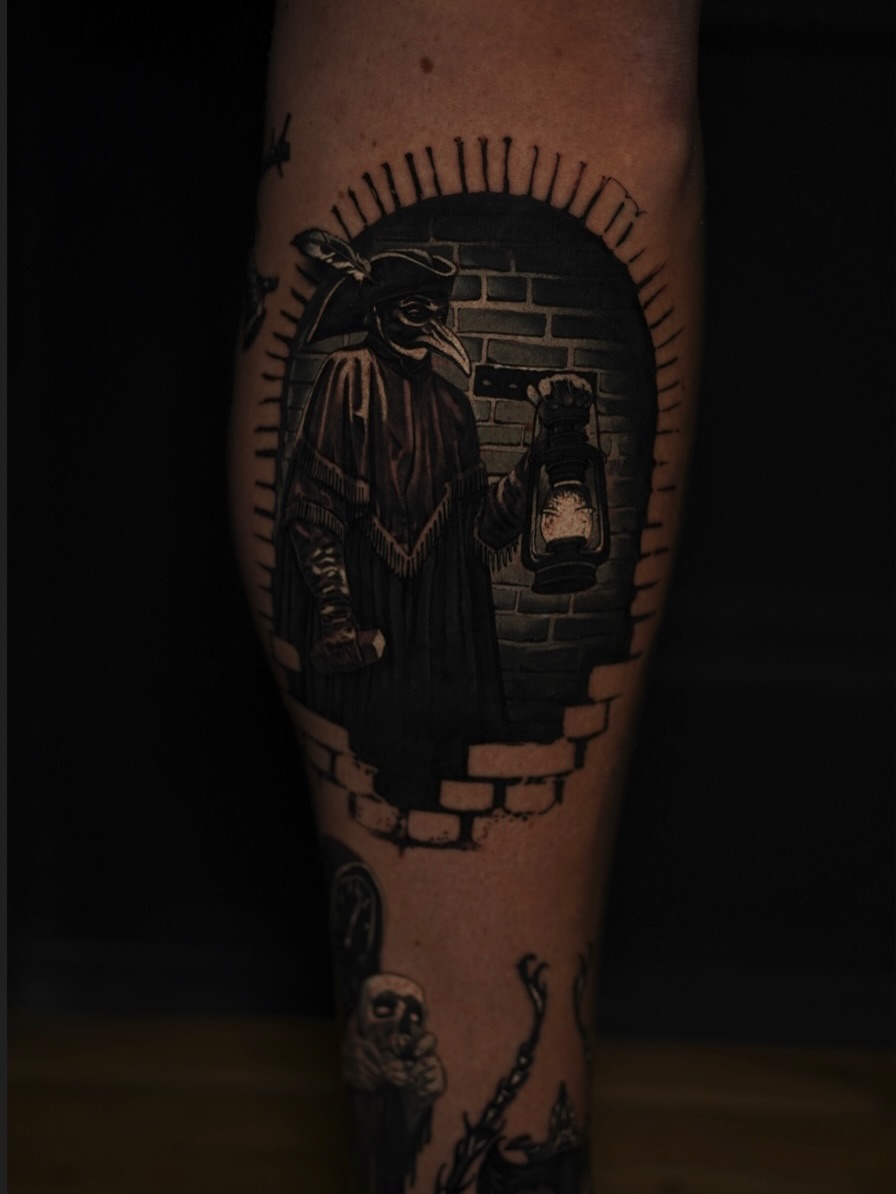 Tattoo by @_hello_vas โ realism, black_and_grey