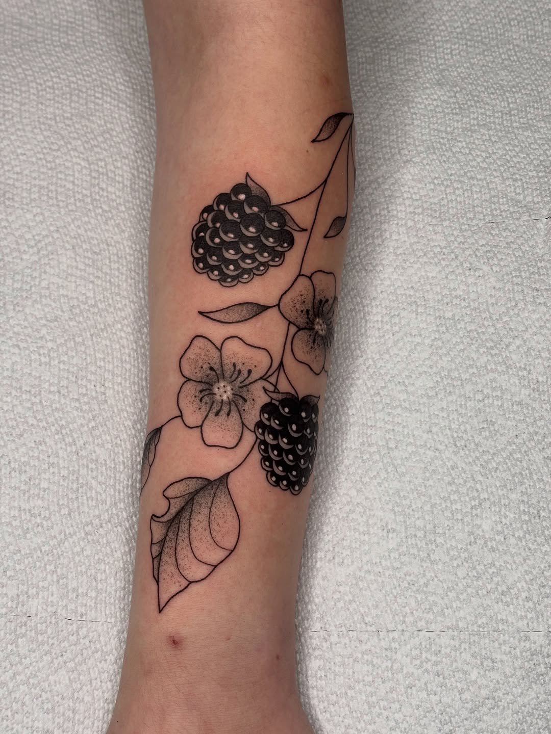 Tattoo by @kyshae.tattoos — illustrative, black_and_grey