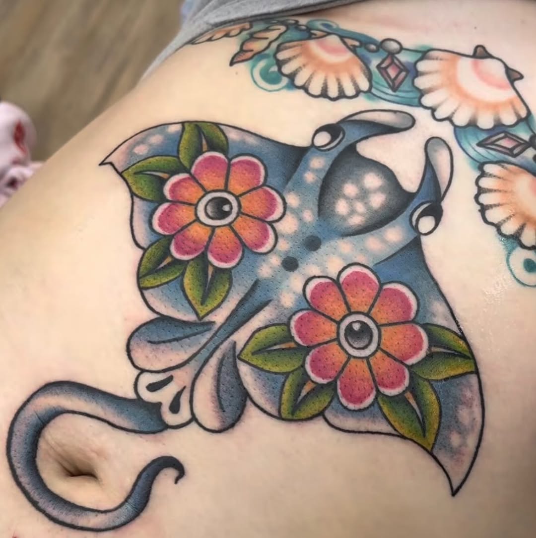 Tattoo by @kara.monstera — american_traditional, neo_traditional