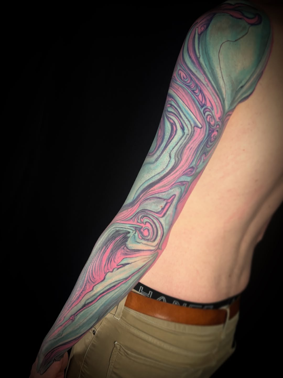 Tattoo by @adammillertattoos — watercolor, abstract