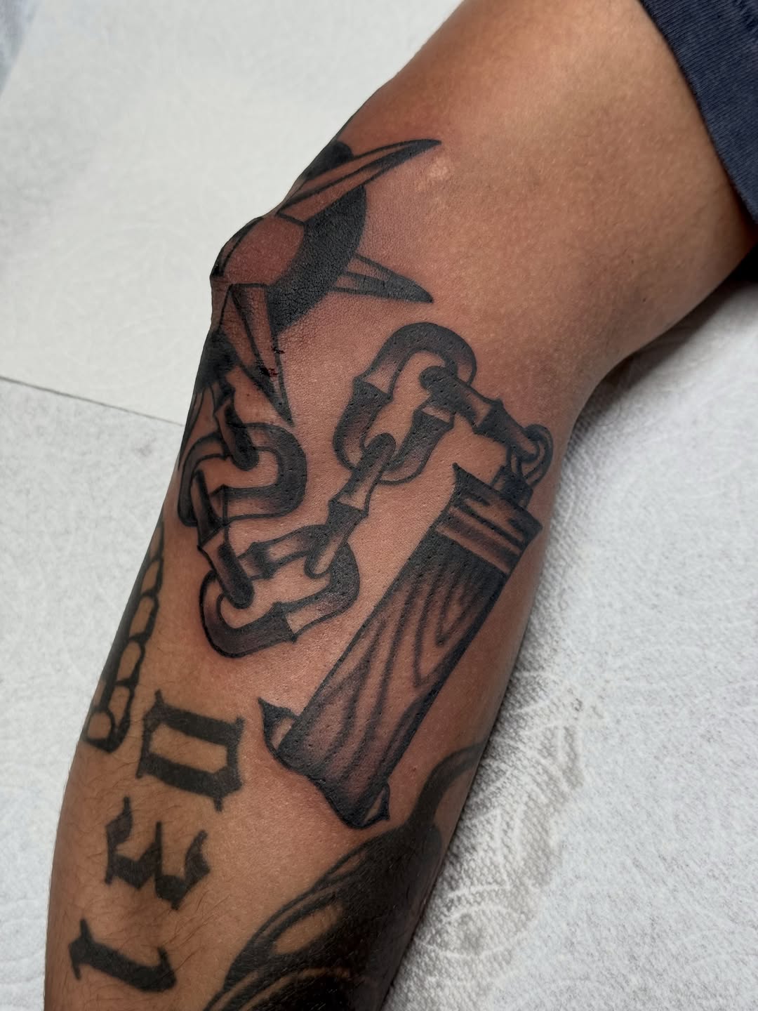 Tattoo by @jacob_paniagua โ american_traditional, black_and_grey