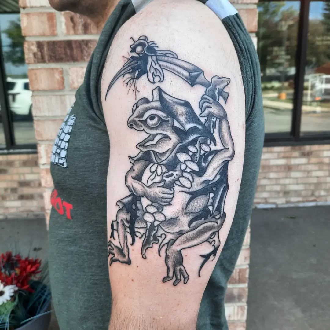 Tattoo by @k8carley_tattoos โ black_and_grey, illustrative