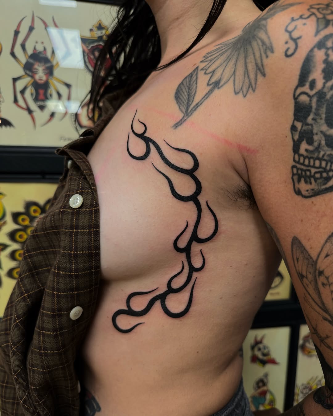 Tattoo by @peachtattoos — blackwork