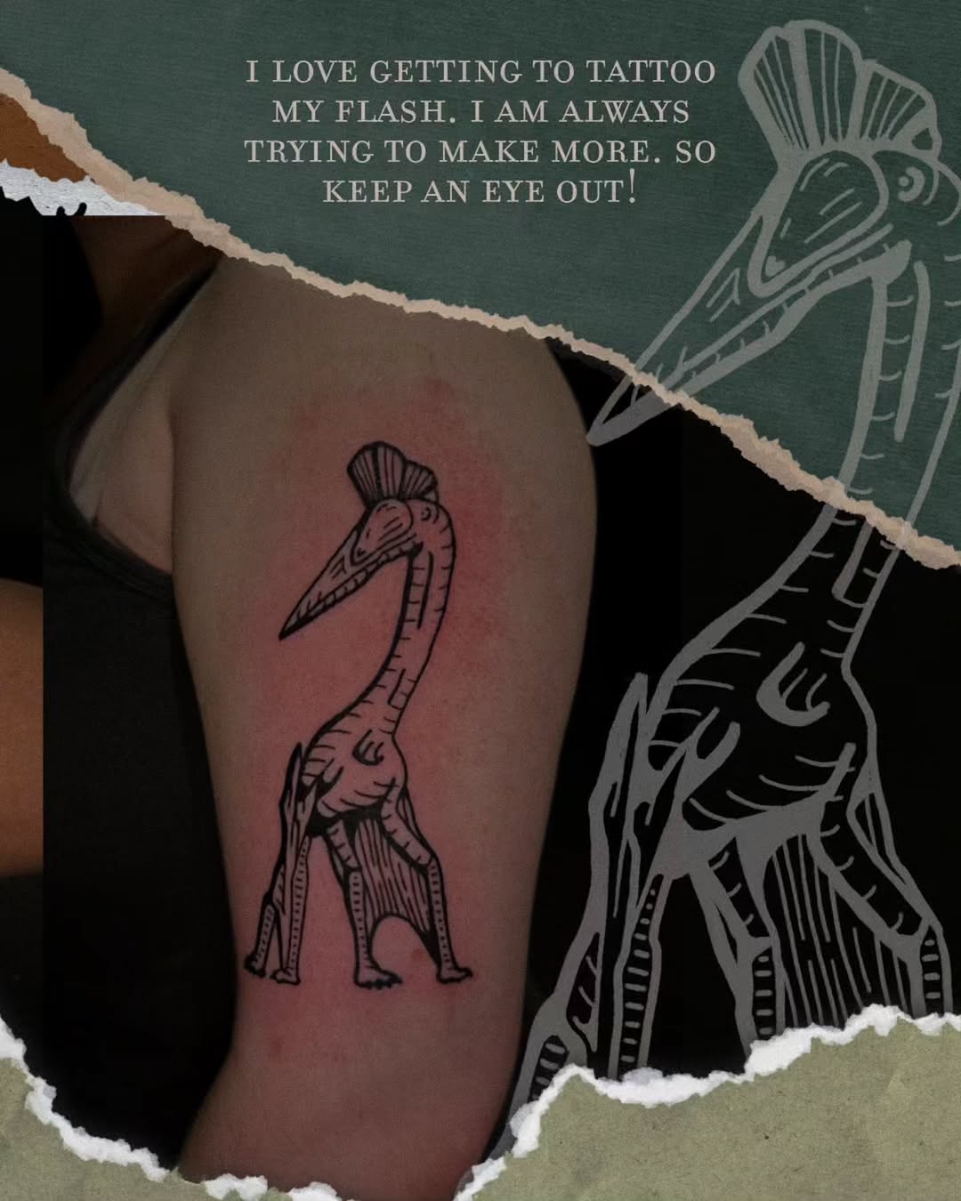 Tattoo by @ashleyblyght — illustrative, blackwork