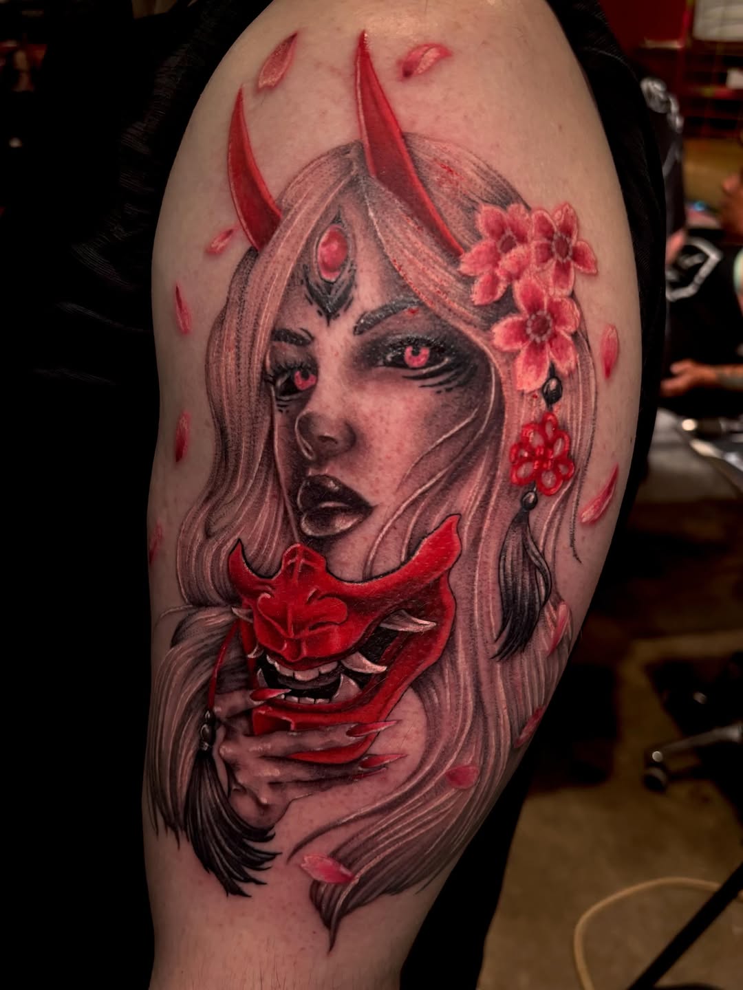 Tattoo by @_mad.as.a.hatter.art_ — dark_realism, japanese_irezumi